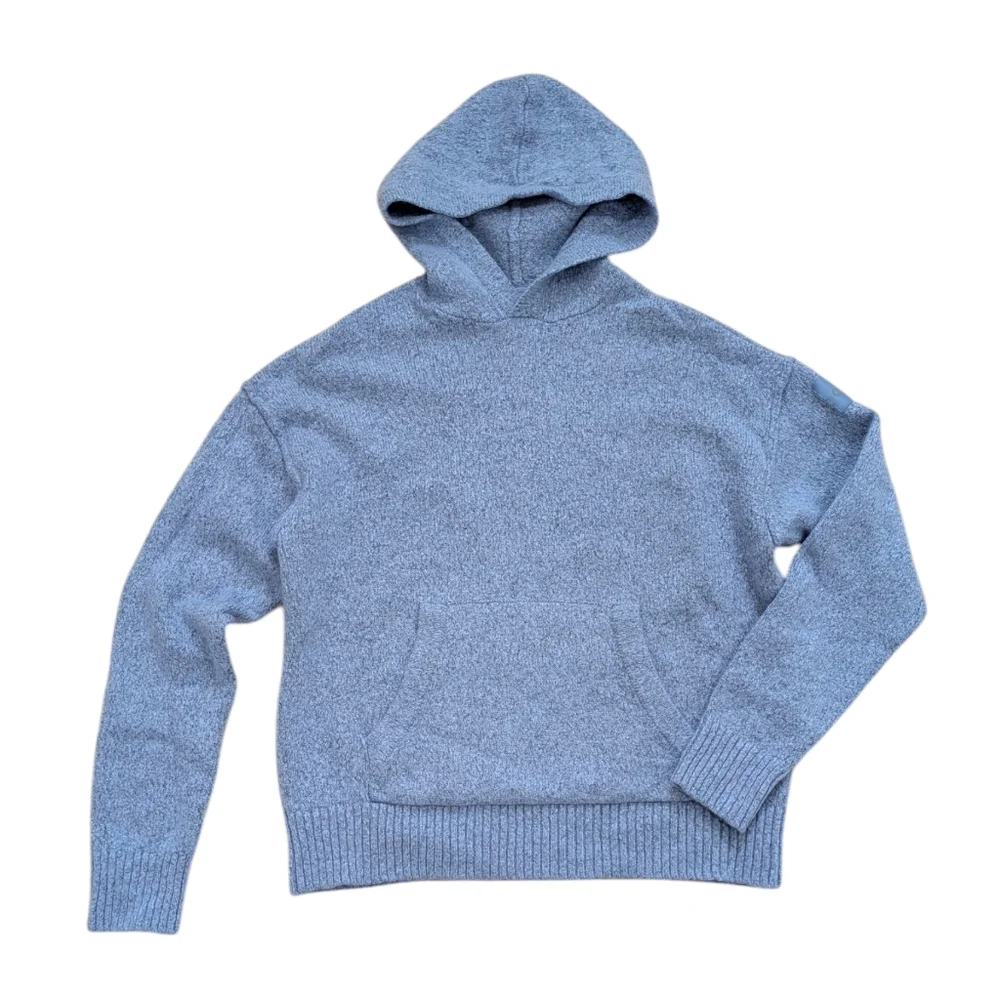 Alo new class cashmere hoodie sweatshirt knit Celestial Blue granite heather